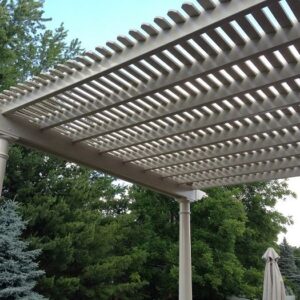 Almond Classic Attached Vinyl Pergola Kit starting at