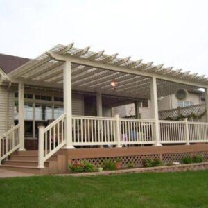 Almond Classic Free Standing Vinyl Pergola Kit starting at