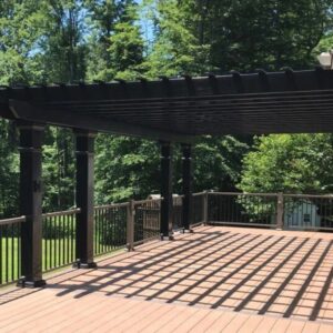 Black Classic Attached Vinyl Pergola Kit starting at