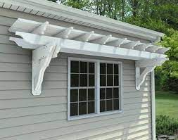 Wall Mounted Eyebrow Pergola 2' x8' Premium