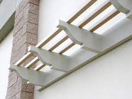 Wall Mounted Eyebrow Pergola 16" x8' Basic Vinyl Pergola